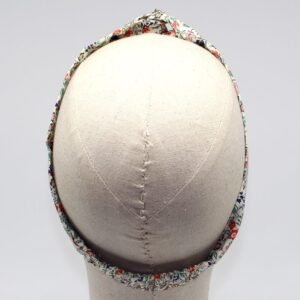 1640 Fleuri Liberty Silver Bells Bandeau Turban plisse Le Coq en Pap