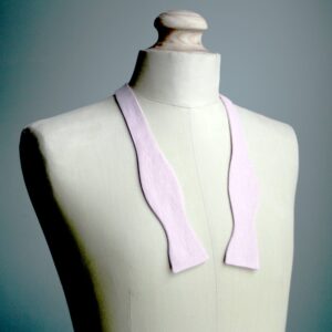 1733 Noeud papillon Rose Poudre en Lin Le Coq en Pap