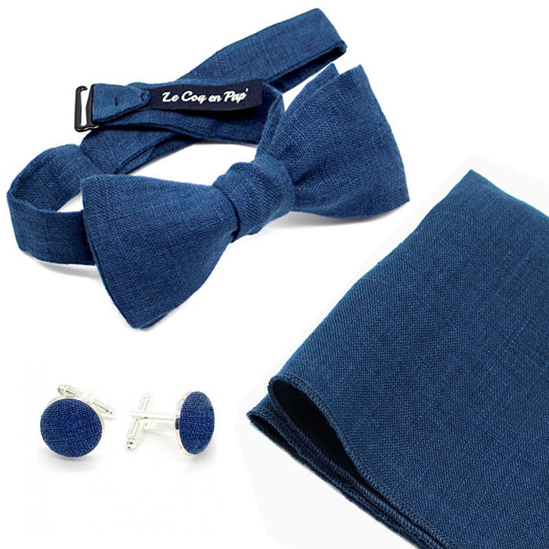 Lot 4 Nœuds Papillon Homme Avec Boutons De Manchette - Couleurs Unies, Coffret Cadeau, Pour Mariage, Soirée, Fête