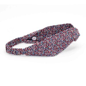 Bandeau Cheveux liberty PEPPER J ROUGE vert menthe et bleu Le Coq en Pap coiffure headband femme photo2