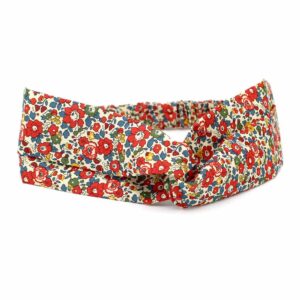 Bandeau Cheveux liberty rouge betsy ann b Le Coq en Pap coiffure headband femme