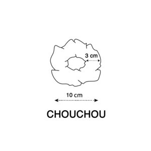 Chouchou Cheveux velours Le Coq en Pap coiffure femme dimensions taille
