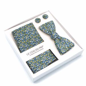 Coffret noeud papillon fleuri liberty pepper t