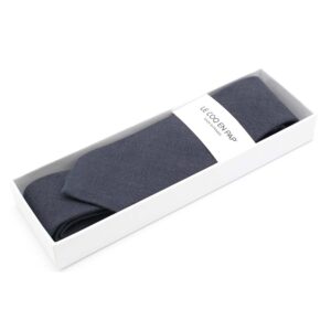 Cravate noir carbone unie en lin – Image 4