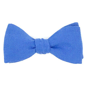 Noeud papillon bleu bleuet lin le coq en pap photo1