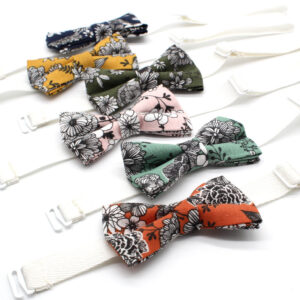 Noeud papillon enfant fleuri dahlia le coq en pap