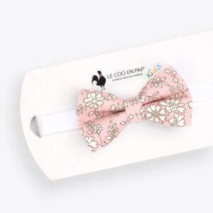 Noeud papillon enfant rose pétale fleuri liberty capel s