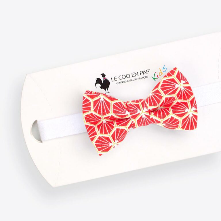 Noeud papillon japonais event orange corail Le Coq en pap photo new