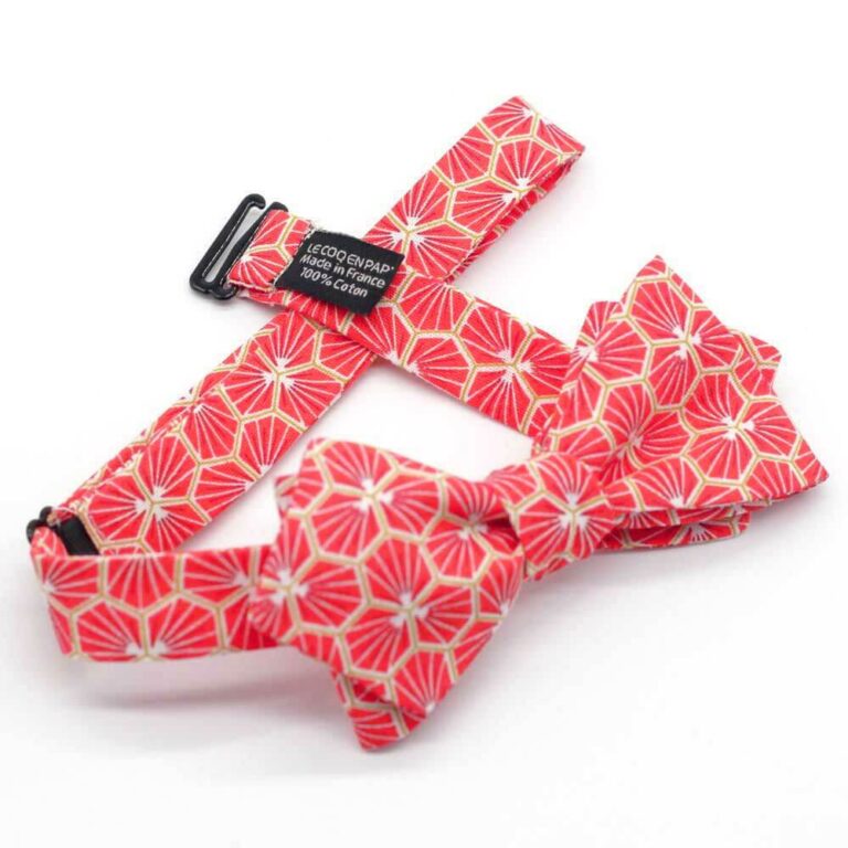 Noeud papillon japonais event orange corail Le Coq en pap photo