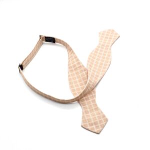 noeud papillon graphique carreaux rose pale waffle photo3