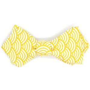 noeud papillon homme japonais seigaiha jaune citron le coq en pap dandy photo1