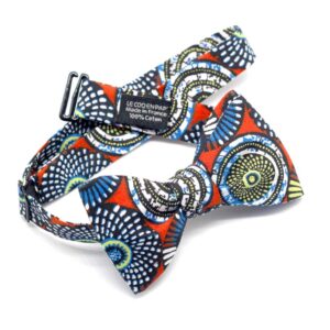 Noeud papillon orange capucine wax rosace – Image 2