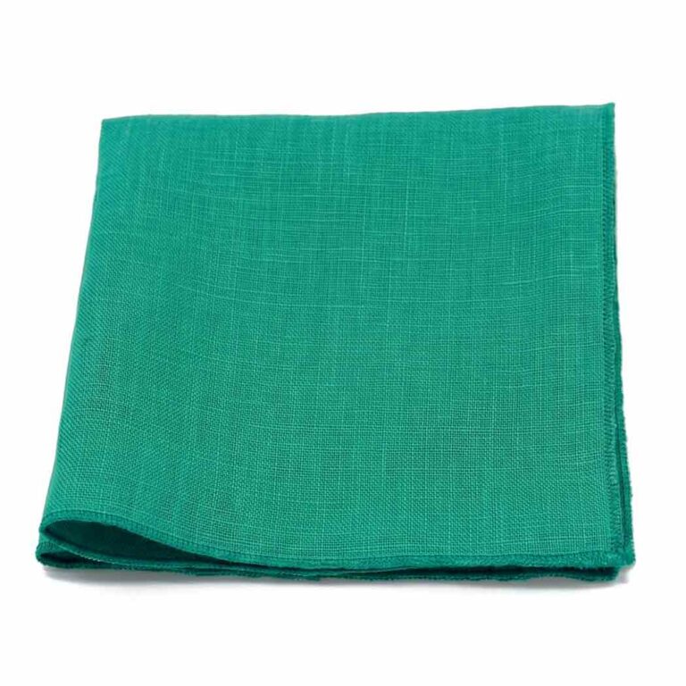 pochette vert sapin uni en lin le coq en pap photo made in France