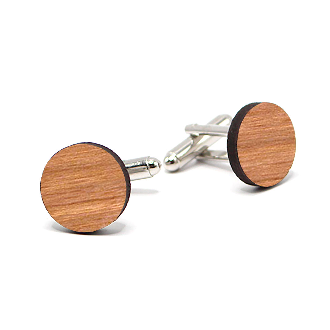 Boutons de manchette en bois de cerisier naturel lecoqenpap photo