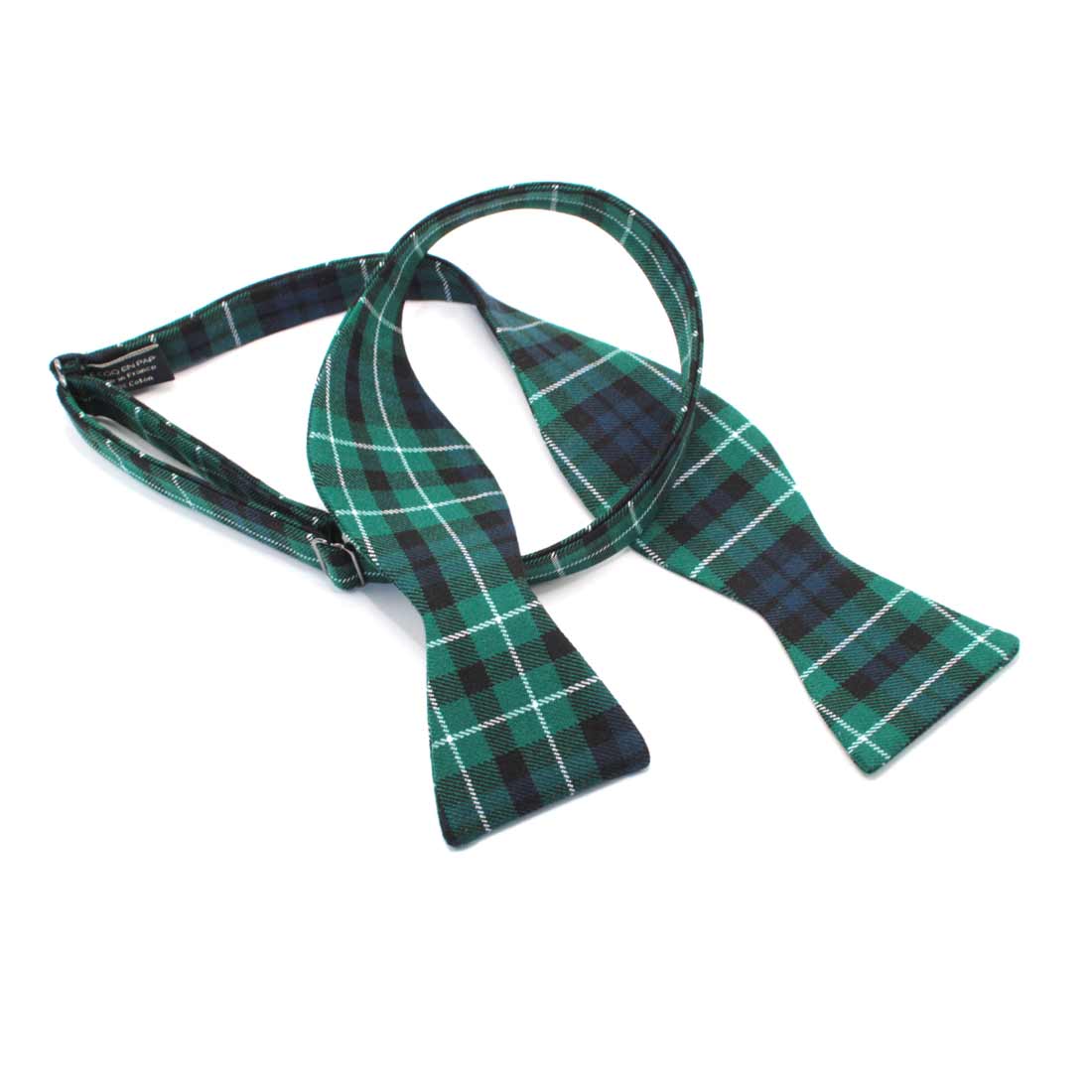 Noeud papillon ecossais carreaux tartan vert photo
