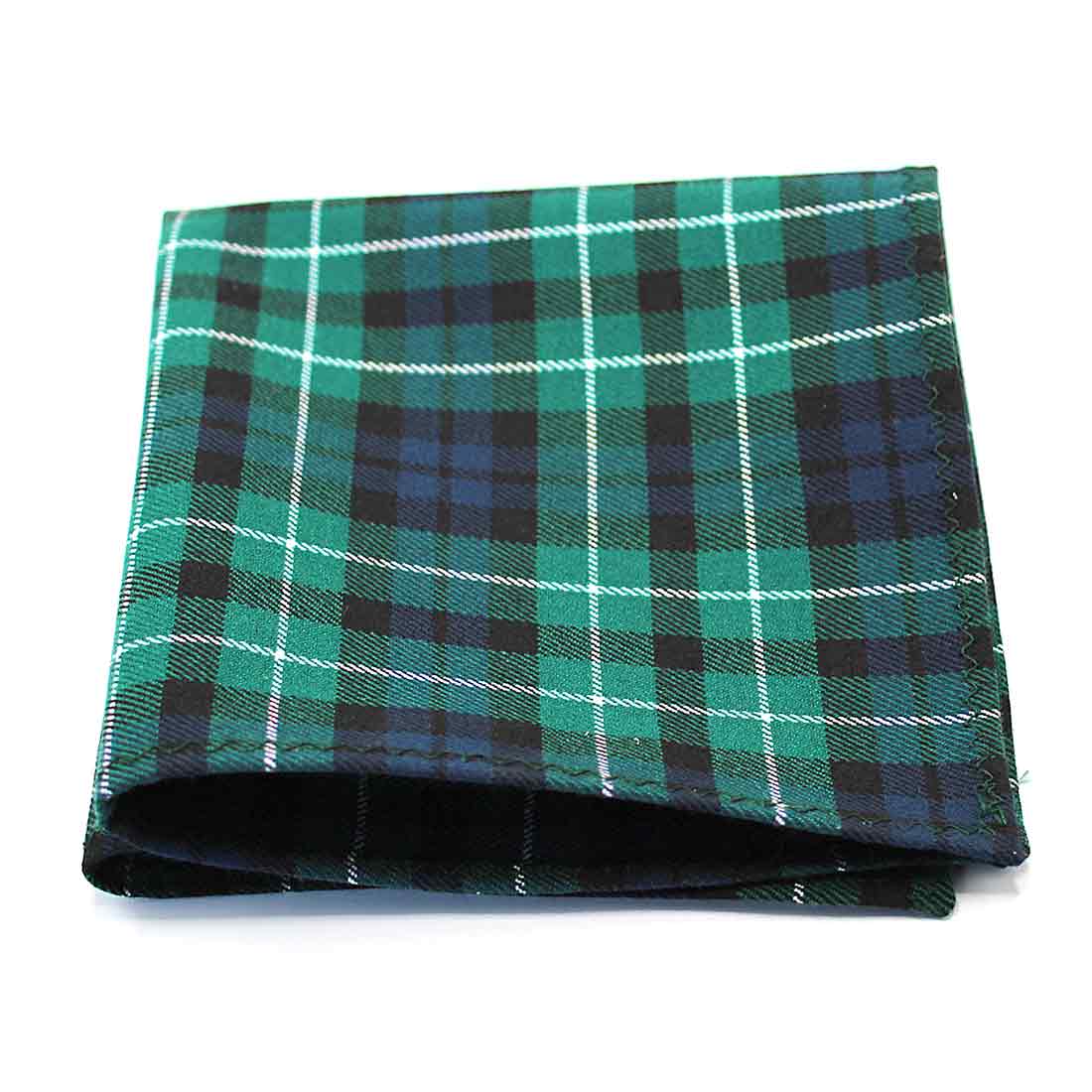 Pochette de costume ecossais carreaux tartan vert