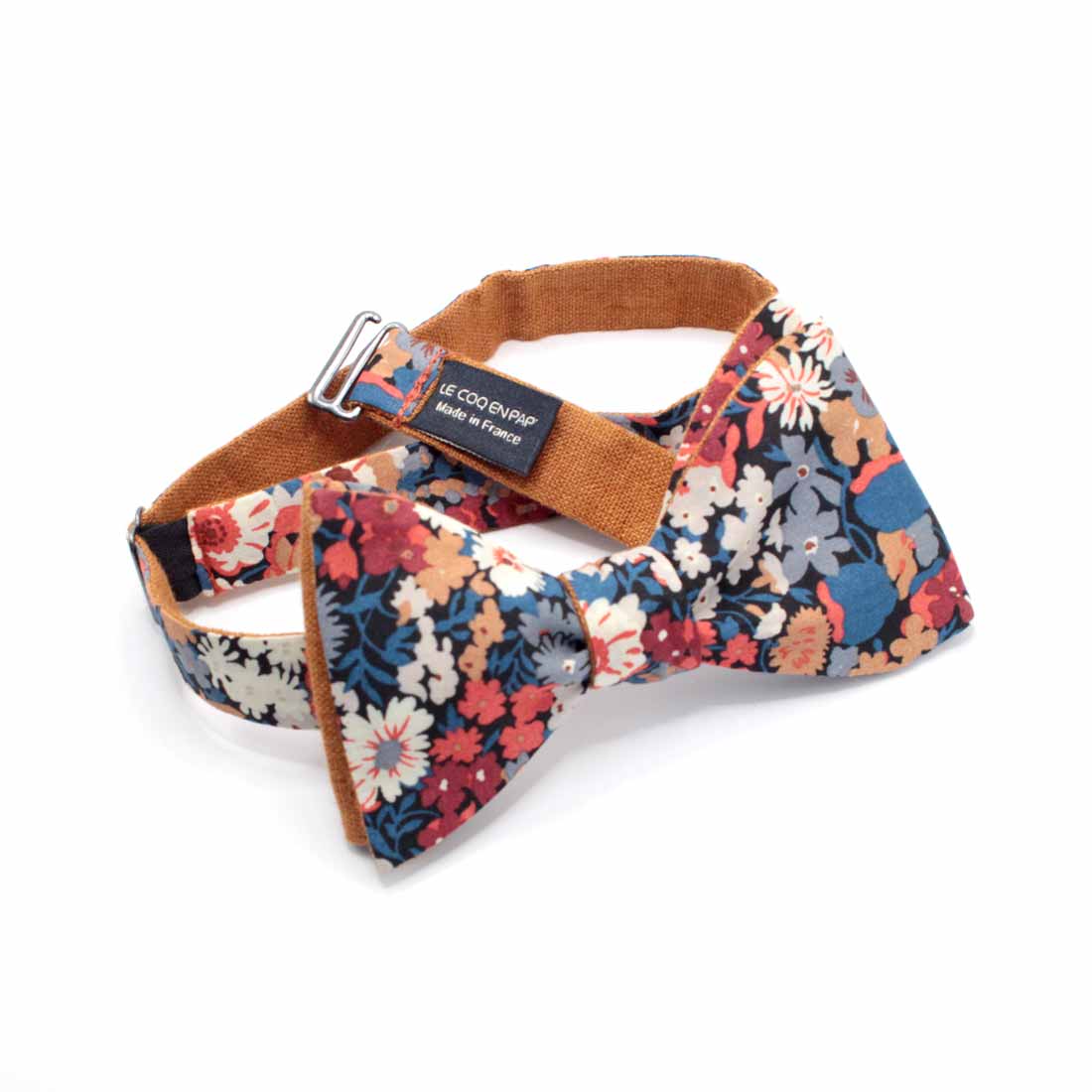 noeud papillon fleuri liberty rouille bleu camel thorpe hill l revers noisette le coq en pap photo