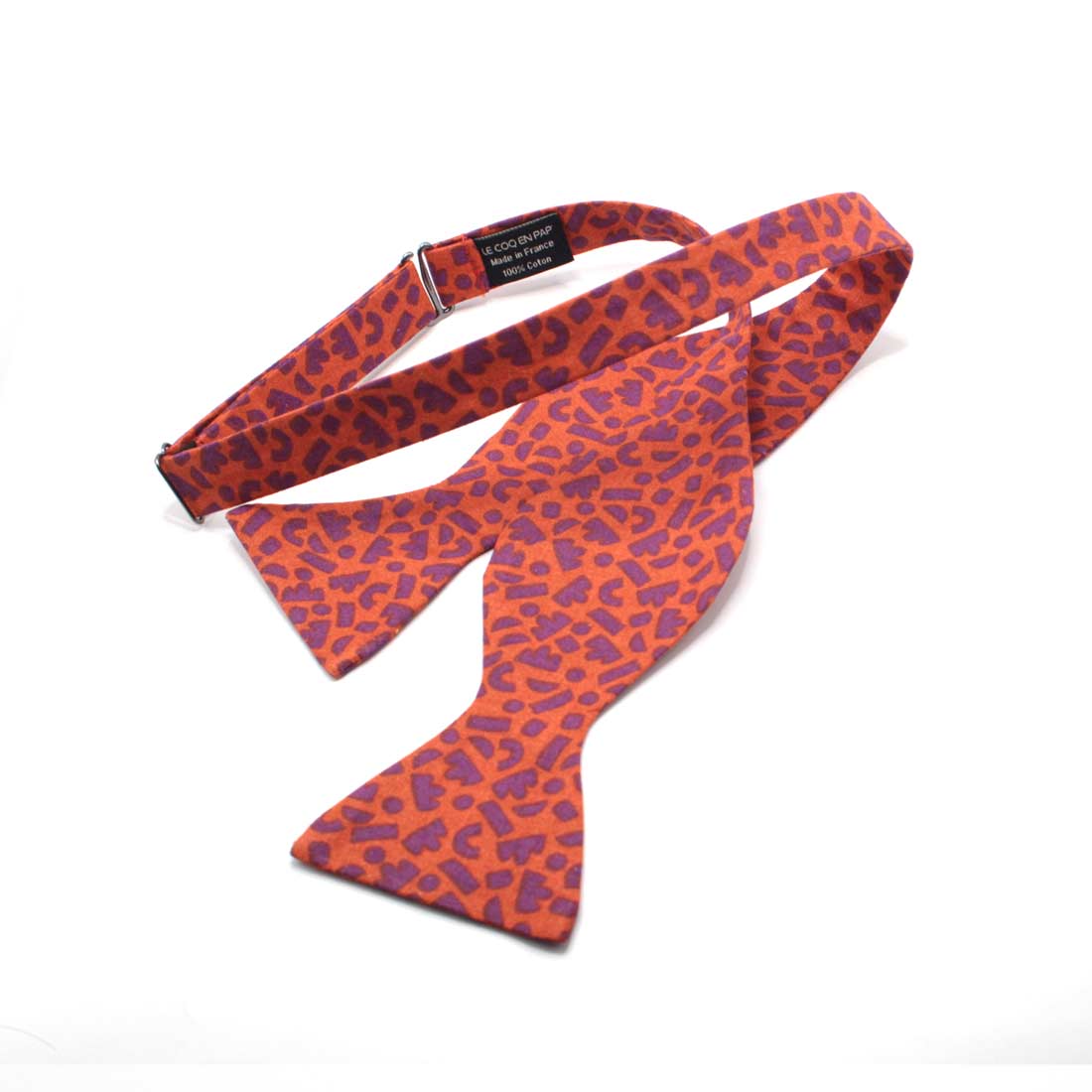 noeud papillon graphique rouge rouille et violet graffiti le coq en pap photo