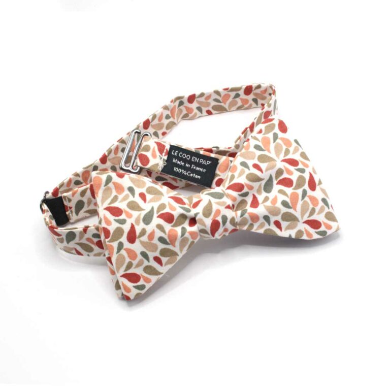 noeud papillon graphique vert sauge terracotta droppy le coq en pap photo