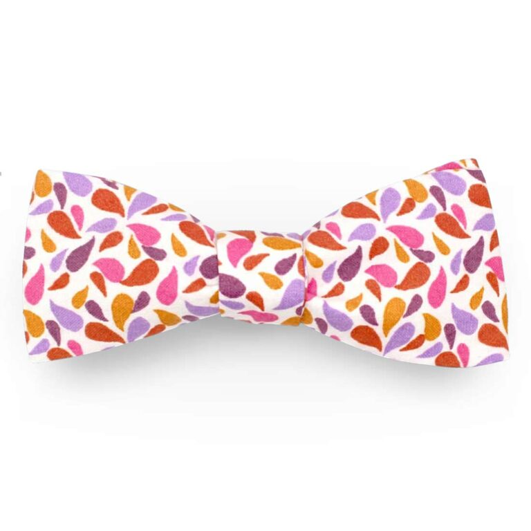 noeud papillon graphique violet orange rose droppy le coq en pap photo