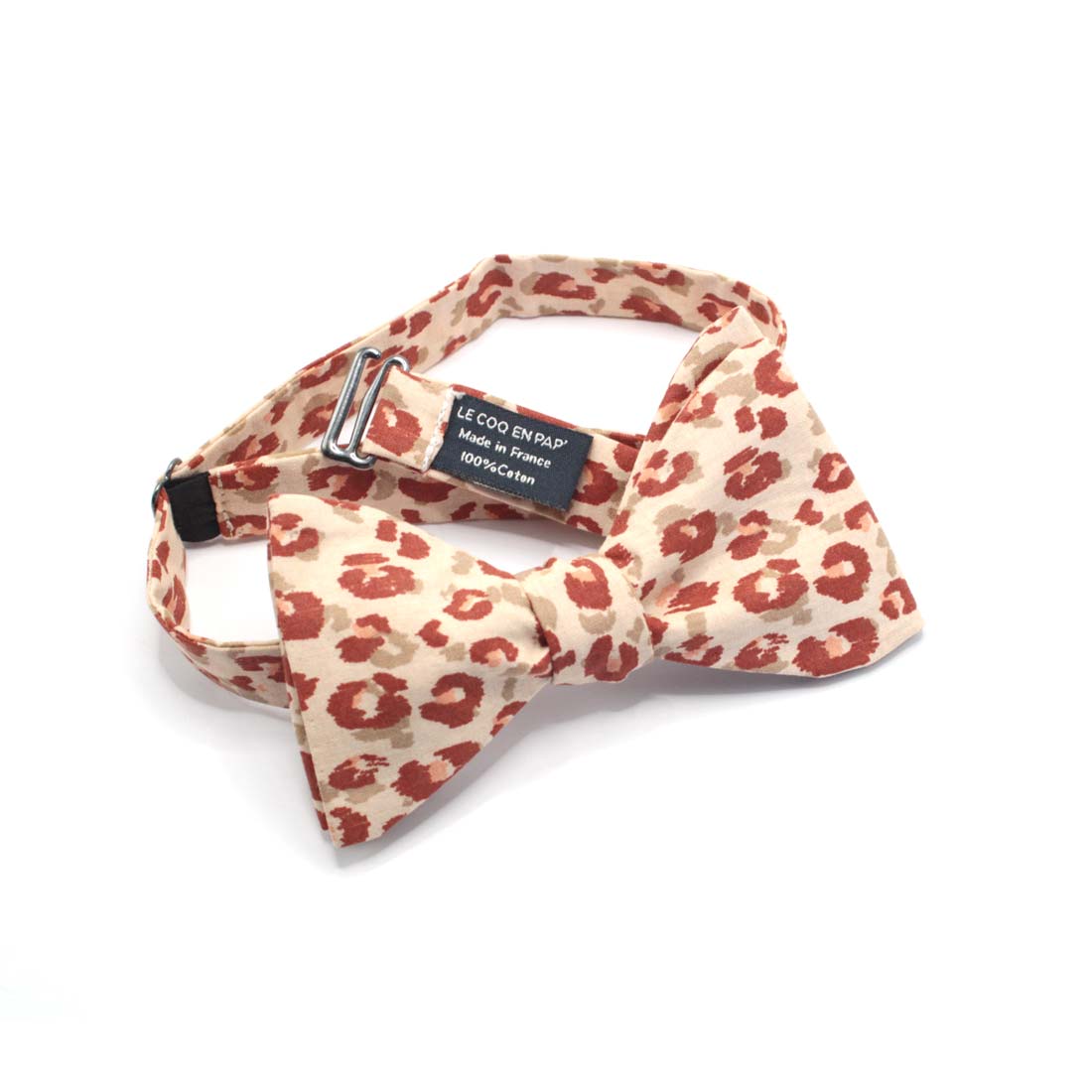 noeud papillon nature beige marron leo leopard le coq en pap photo