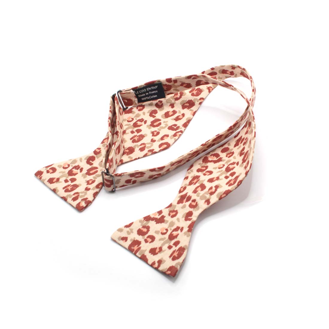 noeud papillon nature beige marron leo leopard le coq en pap photo