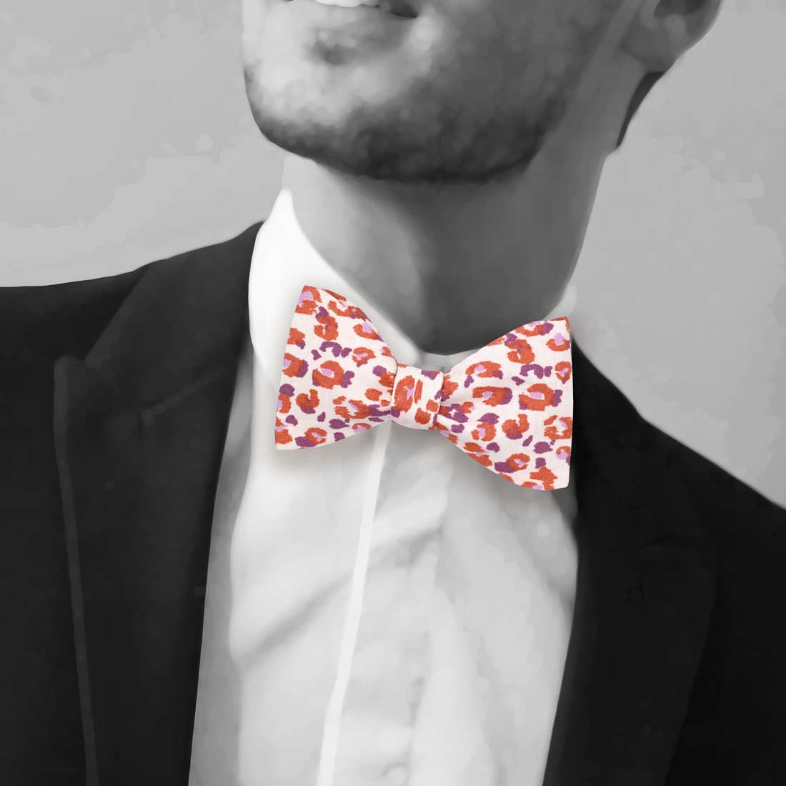 noeud papillon nature terracotta parme leo leopard le coq en pap photo