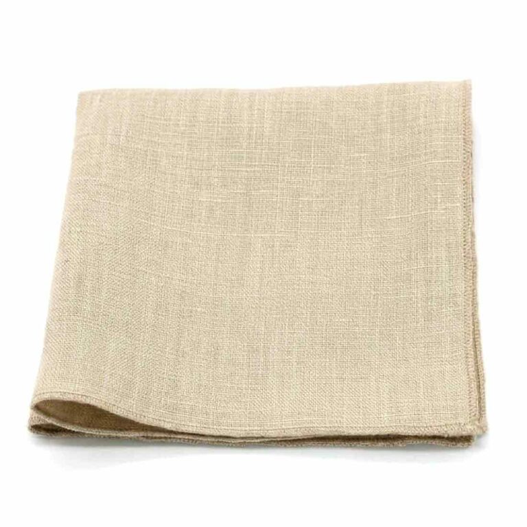 pochette beige sable uni en lin le coq en pap photo made in France