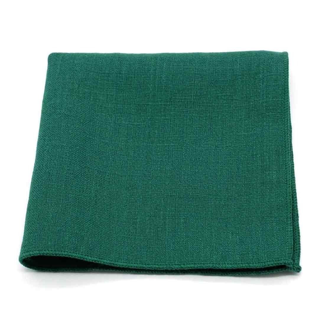 pochette vert anglais uni en lin le coq en pap photo made in France